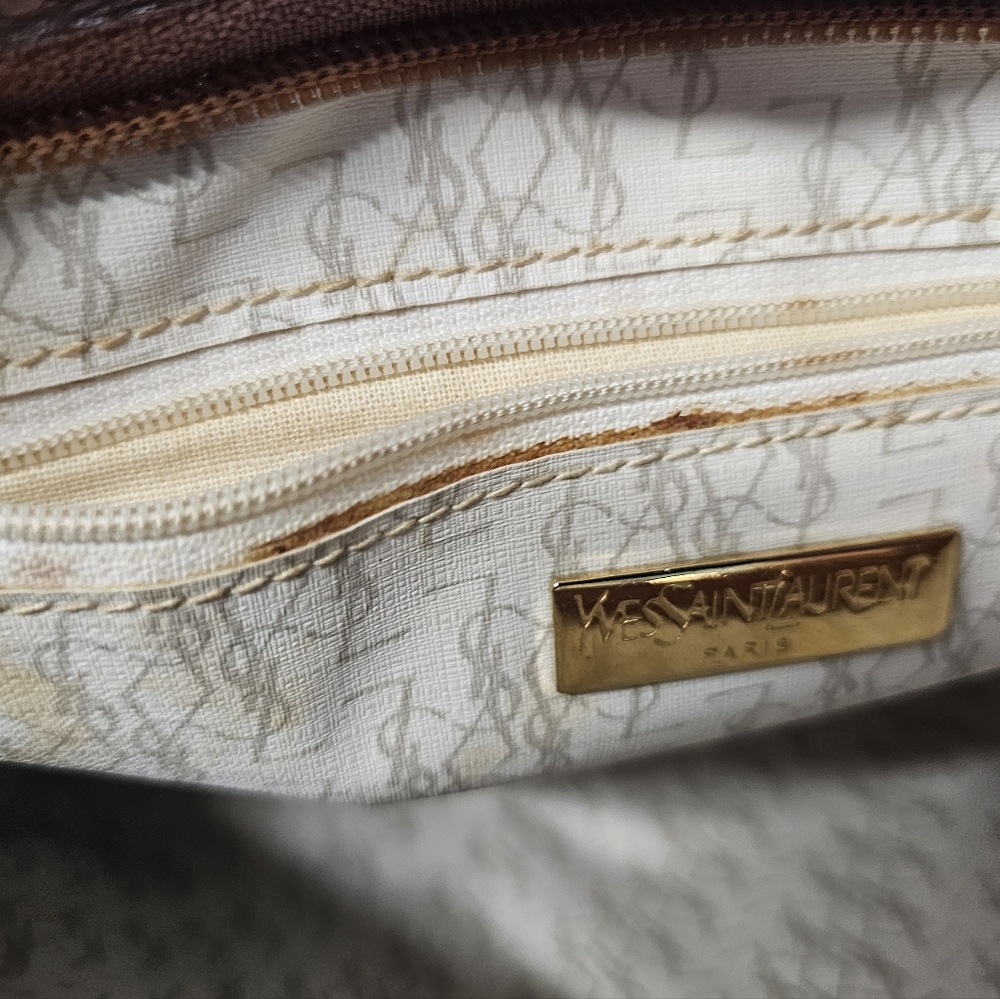 Yves Saint Laurent White and Brown Women's Bag - Picture 11 of 12